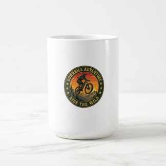 Caneca De Café Distintivo de Aventura de Ciclismo de Montanha ao 
