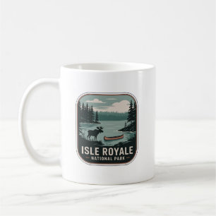 Caneca De Café Distintivo de Canoa do Parque Nacional Isle Royale