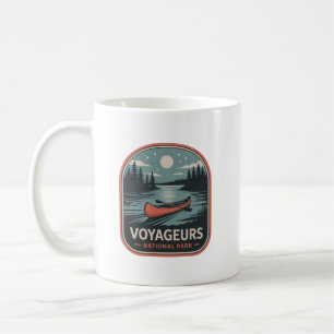 Caneca De Café Distintivo de Canoa do Parque Nacional Voyageurs