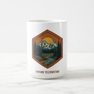 Caneca De Café Distintivo Personalizado de Aventura na Montanha V