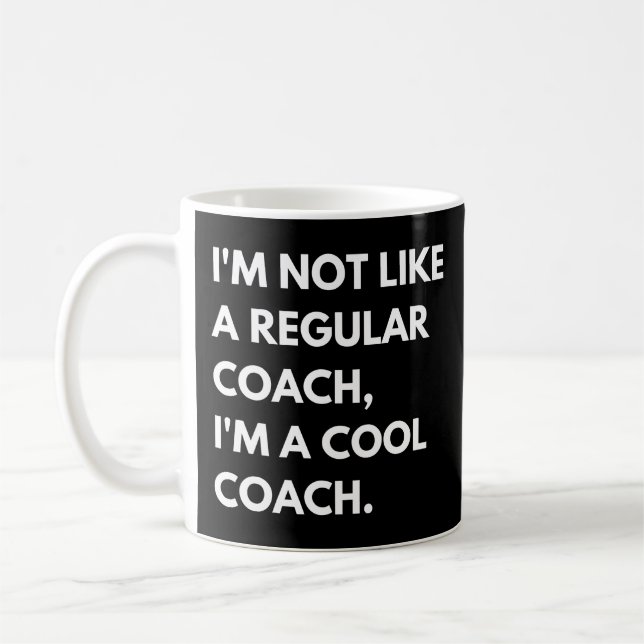 Caneca De Café Dito Divertido de Treinador e Instrutor (Esquerda)