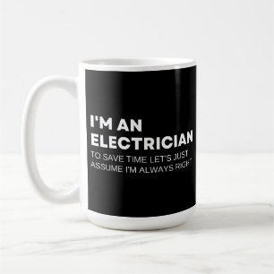 Caneca De Café Dito Engraçado de Eletricista