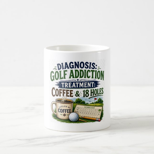 Caneca De Café Dito engraçado de golfe para golfista  (Centro)