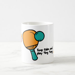 Caneca De Café Dito engraçado de Ping Pong para jogador