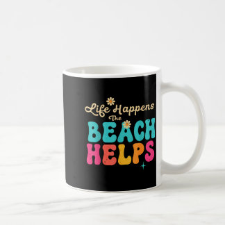 Caneca De Café Dito Engraçado O Verão Acontece A Praia Ajuda