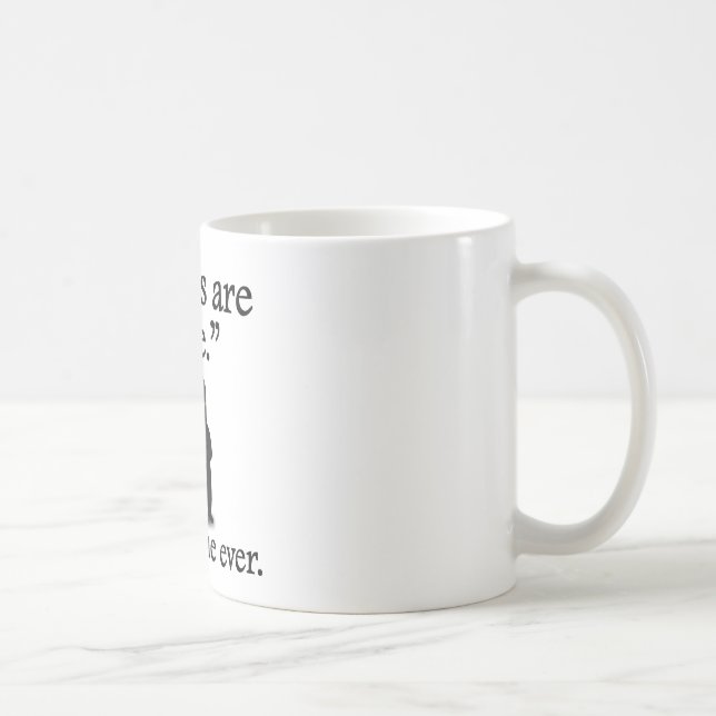 Caneca De Café Dito ninguém nunca: Ninjas é coxo (Direita)