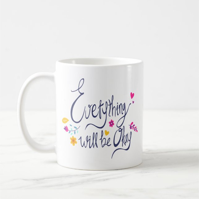 Caneca De Café Ditos bonitos e tocantes de Design gráfico infanti (Esquerda)