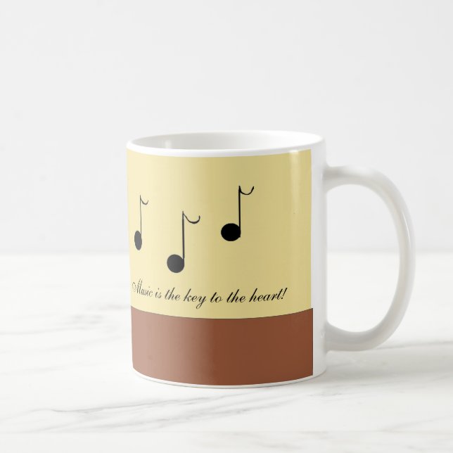Caneca De Café Ditos Musicais Chave do Coração (Direita)