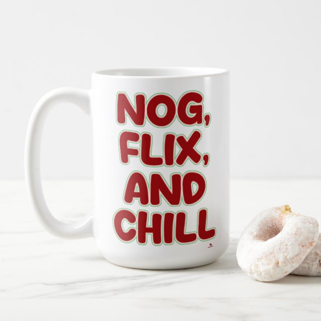 Caneca De Café Ditoza Flix e Relaxe Ditoção Engraçada de Natal (Com Donut)