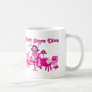 Caneca De Café Diva da loja de produtos usados