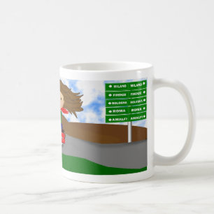 Caneca De Café Diva do Vespa - viagem por estrada italiana