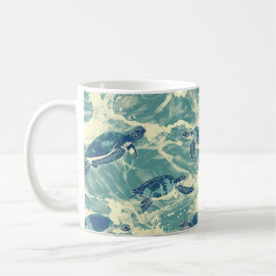 Caneca De Café Dive Profundo - Companheiro de Café de Tartaruga M