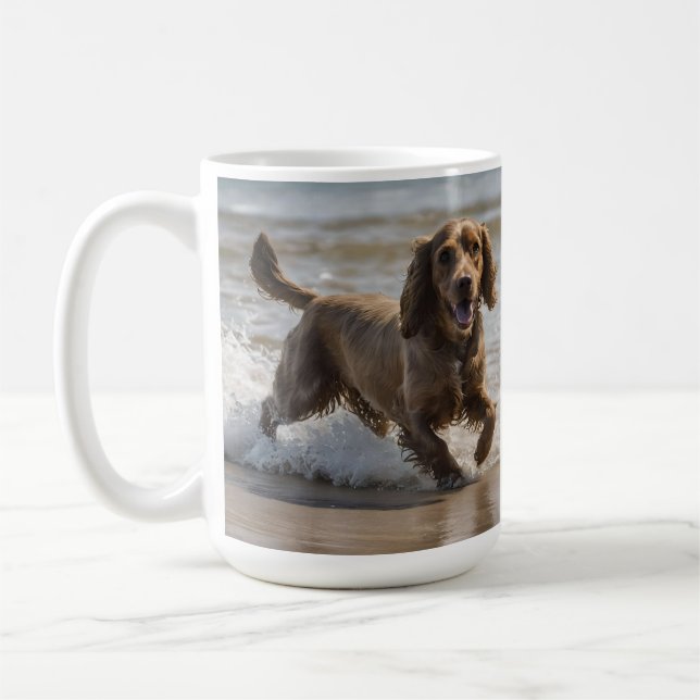 Caneca De Café "Diversão à beira-mar: Uma peça de coquetel no oce (Esquerda)