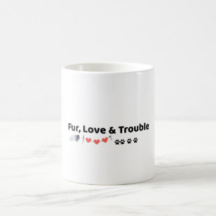 Caneca de Café Diversão Amor e Problema Amantes de