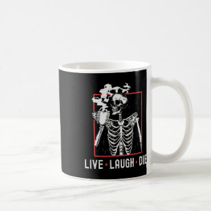 Caneca De Café Diversão ao vivo Rir Die Dia de as Bruxas engraçad