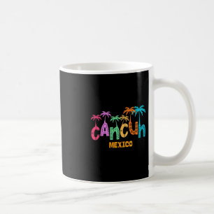 Caneca De Café Diversão Cancun México Palmeira Tipografia Colorid
