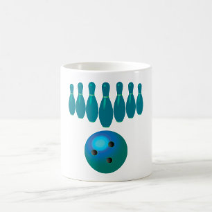 Caneca De Café Diversão com Bola e Pinos de Boliche