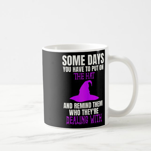 Caneca De Café Diversão D Witch Halloween Figurume Colocado Na Co (Direita)