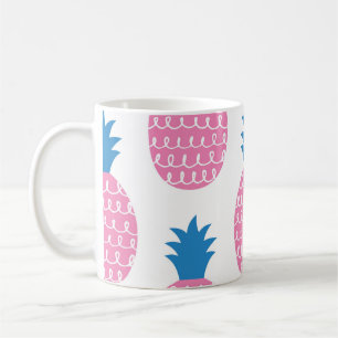 Caneca De Café Diversão de abacaxi, Design de Vintage sem costura