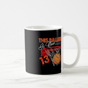 Caneca De Café Diversão De Basquete De Aniversário De 13 13 Anos 