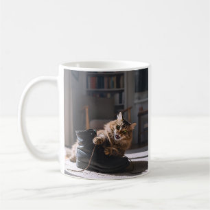 Caneca De Café Diversão de Calçado de Gato Reprodutor