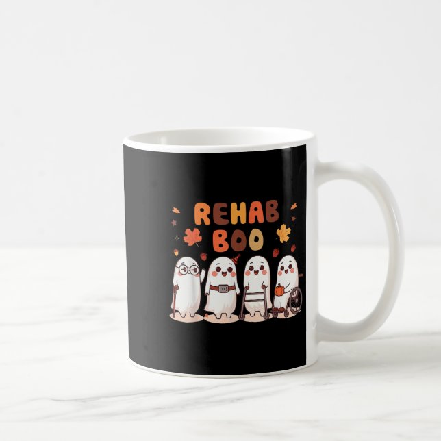 Caneca De Café Diversão de Halloween Boo de Reabilitação Fantasma (Direita)