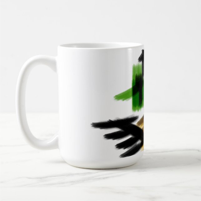 Caneca De Café Diversão de inverno com lobos (Esquerda)