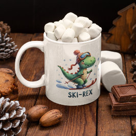 Caneca De Café Diversão de inverno Ski-Rex