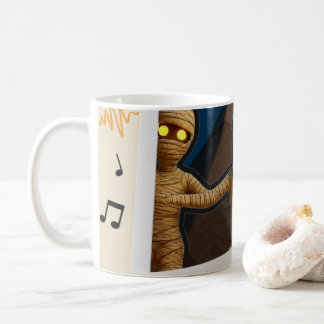 Caneca De Café Diversão de Múmia Dançando à Noite Cartoon