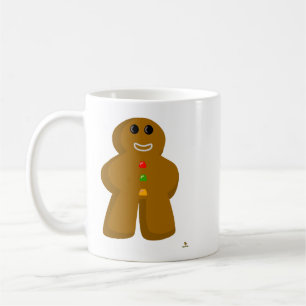 Caneca De Café Diversão de Natal com Boneco de Pão de Mel