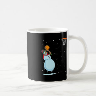 Caneca De Café Diversão de Natal no Basquete