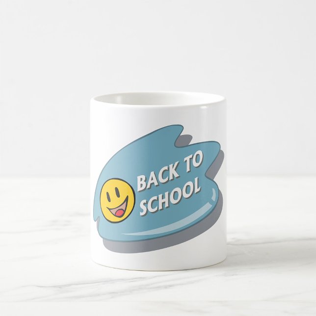 Caneca De Café Diversão de volta ao Smiley face escolar (Criador carregado)