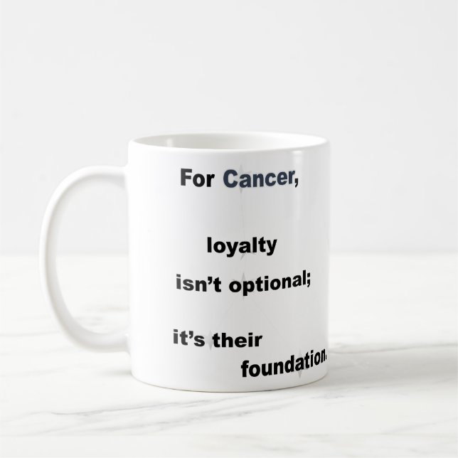Caneca De Café Diversão do cancer e Design para Inspiração para U (Esquerda)