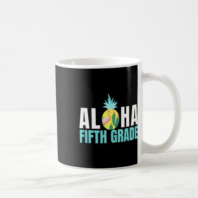 Caneca De Café Diversão Do Quinto Ano Da Aloha Para Professores D (Direita)