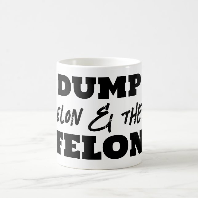 Caneca De Café Diversão Dump Elon e o Felon (Centro)