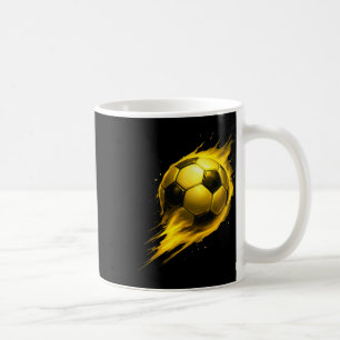 Caneca De Café Diversão Futebol Efeito Colorido Tie Dye Preto Ama