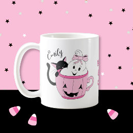Caneca De Café Diversão Maçã Personalizada do Dia das Bruxas Boni