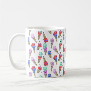 Caneca De Café Diversão Melty Summer Gótico Sorvete de crânio bra