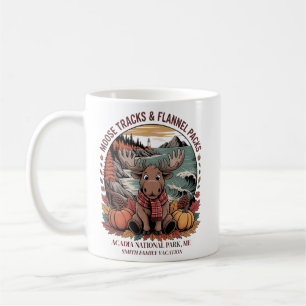 Caneca De Café Diversão Moose Flannel Call Acadia Maine