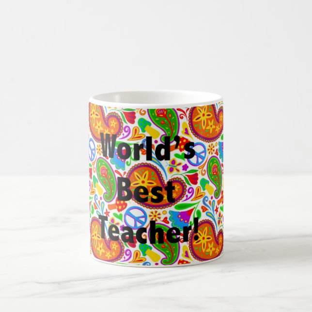 Caneca De Café Diversão Paisley Patternada (Centro)