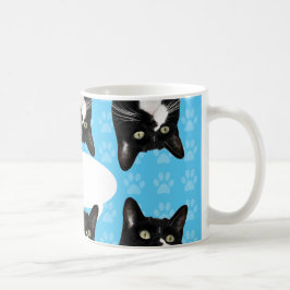 Caneca De Café Diversão Personalizada da Bolha de Voz do Gatinho 