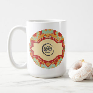 Caneca De Café Diversão Retro Personalizado "seu logotipo aqui"
