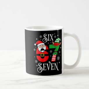 Caneca De Café Diversão Seis Sete 67 Meme 6 7 Elfo Papai Noel Nat