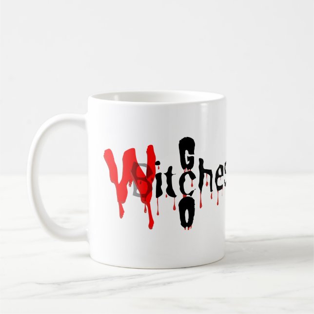 Caneca De Café Diversão Spooky: Halloween 🧙 ‘Go Witches’ ‍ ♀️ 🎃 (Esquerda)