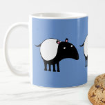 Caneca De Café Diversão Tapir<br><div class="desc">Um fofo Tapir malaio para amantes de animais e espécies selvagens ameaçadas. Arte original de Nic Squirrell.</div>
