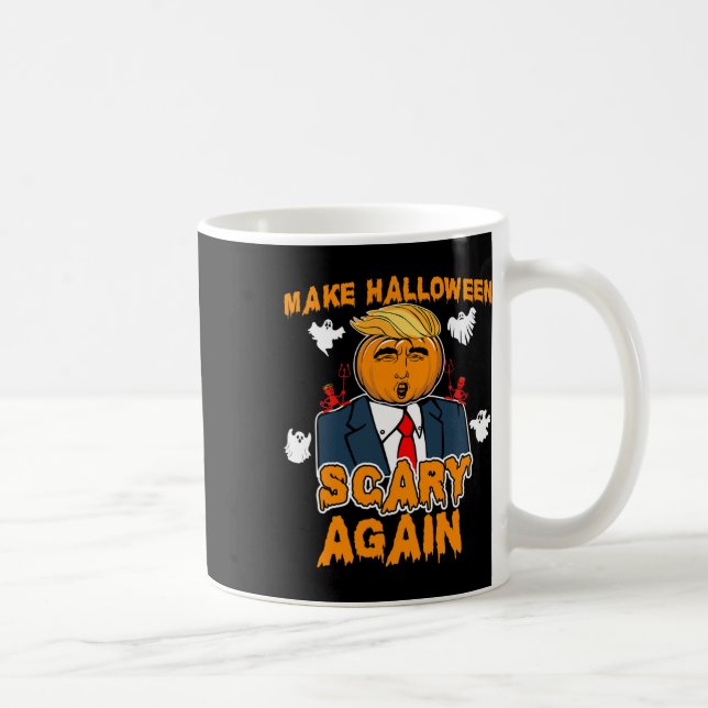 Caneca De Café Diversão Trump Halloween Torna o Halloween Assusta (Direita)