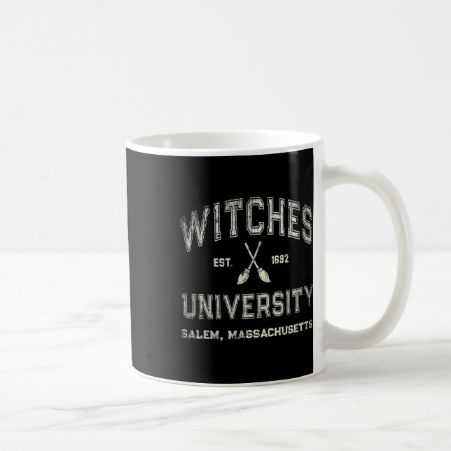Caneca De Café Diversão Wiccan Witts University Salem Machusets W (Direita)