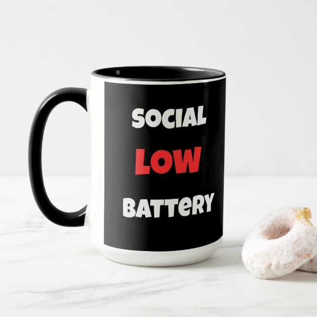 Caneca de Café Divertida Bateria Social Baixa - Pr (Com Donut)