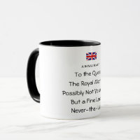 Caneca de Café Divertida Brinde Real da Rainha