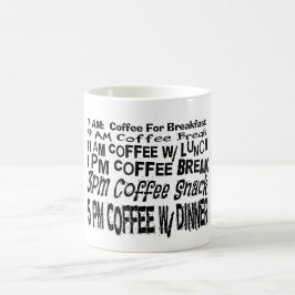 Caneca de Café Divertida com Horário de Pausa